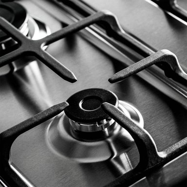 COCINA A GAS CON GRILL INDURAMA 4 HORNILLAS FLORENCIA ZAFIRO - ACERO INOX - 5