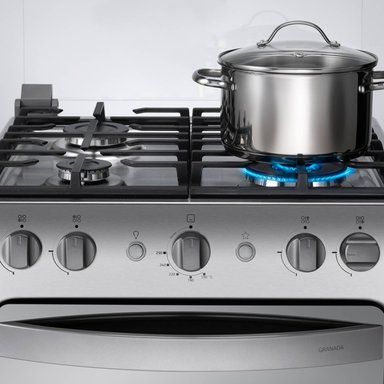 COCINA A GAS GLP INDURAMA 4 HORNILLAS GRANADA ZAFIRO - ACERO INOX - 5