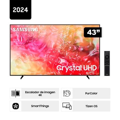 TELEVISOR SMART TV SAMSUNG 43" UN43DU7000G SMART UHD 4K NUEVO MODELO - 1