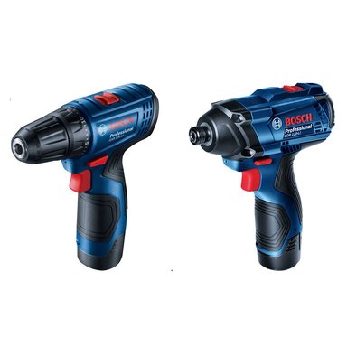 SET DE HERRAMIENTAS BOSCH TALADRO ATORNILLADOR GSR 120 + IMPACTO GDR 120 12V - 2