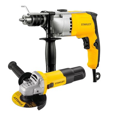 TALADRO PERCUTOR STANLEY STDH8013 1/2' 800W + AMOLADORA 750W - 1