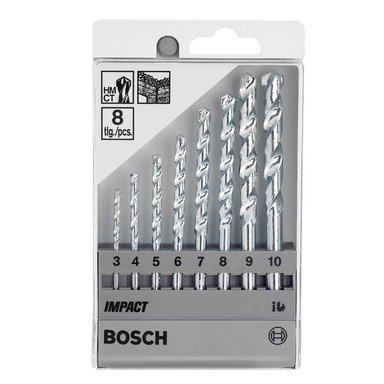 SET 8 PIEZAS BOSCH BROCA MURO CYL-1 DE 3 4 5 6 7 8 9 Y 10MM - 1