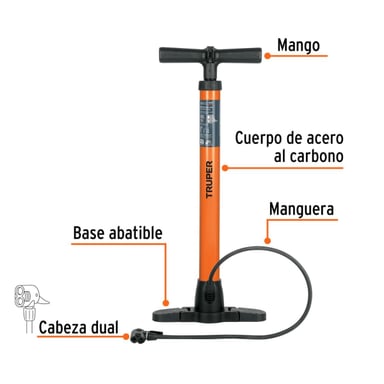 INFLADOR TRUPER 14863 MANUAL BICICLETAS 100 PSI BOM-TR - 2