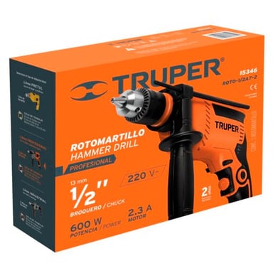 TALADRO TRUPER 550W PERCUTOR PROFESIONAL 1/2' A7-2 - 3