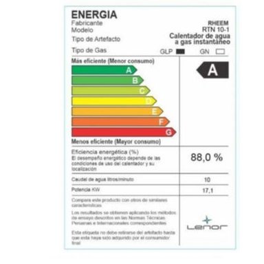 TERMA A GAS RHEEM CLASS GN 10L - 10