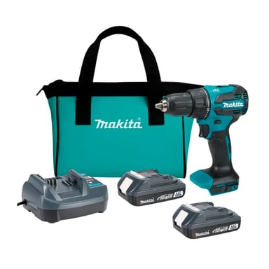 TALADRO PERCUTOR MAKITA 1/2' 18V 2VEL 2AH +MALETIN DHP490WVEX - 1