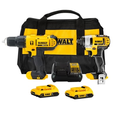 COMBO TALADRO PERCUTOR 20V MAX + ATORNILLADOR DE IMPACTO + 2 BATERÍAS - 1