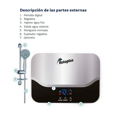 TERMA INSTANTÁNEA ROTOPLAS PRISMA CON SENSOR 2.6 PSI - 5