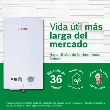 TERMA A GAS BOSCH 11 LITROS GLP AUTOMODULANTE PREMIUM KIT INSTALACIÓN - 4