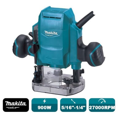 RUTEADORA MAKITA MT M3601B 1/4' 900W 35MM PROFESIONAL - 2