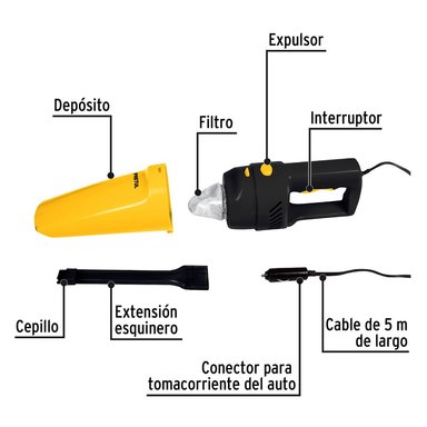 ASPIRADORA PARA AUTO 12V ASP-12V-P PRETUL - 2