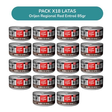 ORIJEN REGIONAL RED ENTRÉE GATO ADULTO PACK 18 LATAS 85G - 1