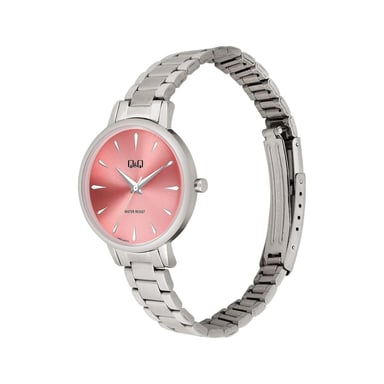 RELOJ QYQ MUJER COLOR PLATEADO CON BRAZALETE DE ACERO Y CIERRE DESPLEGABLE RESISTENTE AL AGUA - REGALO ELEGANTE PARA MUJER - 3