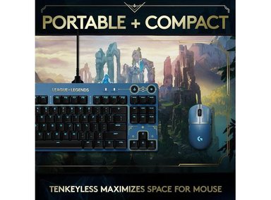 TECLADO LOGITECH G MECÁNICO PRO JUEGOS , DISEÑO PORTÁTIL, TECLAS RGB LIGHTSYNC, EDICIÓN LEAGUE OF LEGENDS - 3