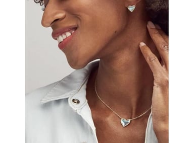 COLLAR KENDRA SCOTT 4217717618 CON DIJE MUJER CHAPADO EN ORO 14 QUILATES ELISA JOYERÍA MODA - 2