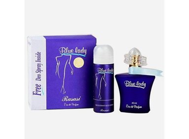 SET 2 PERFUME RASASI BLUE MUJER EDP + SPRAY DESODORANTE - 6