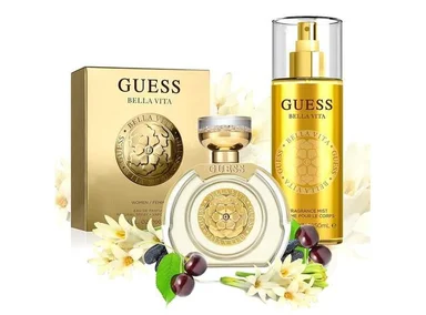 PERFUME GUESS BY MARCIANO BELLA VITA MUJER EDP AFRUTADO FLORAL ORIENTAL CEREZA NEGRA TONKA - 6