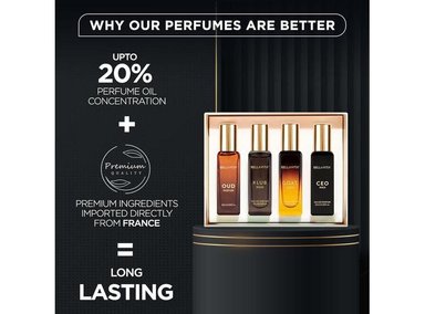 SET PERFUMES BELLAVITA MPS-01 LUJO HOMBRE ESENCIA AMADERADA CÍTRICA INCLUYE KLUB OUD CEO G.O.A.T - 3