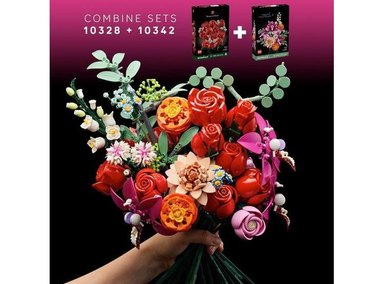 LEGO BOTANICALS RAMO DE FLORES ROSAS, KIT DE CONSTRUCCIÓN PARA ADULTOS, DECORACIÓN IDEAL PARA EL HOGAR - 6
