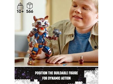FIGURA ARMABLE LEGO 6471515 MARVEL ROCKET Y BABY GROOT INSPIRADO GUARDIANES LA GALAXIA ACCIÓN NIÑOS DESDE 10 AÑOS - 2