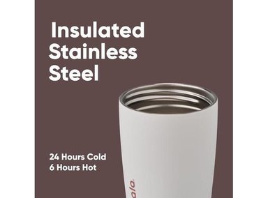 VASO OWALA SMOOTHSIP AISLADO DE ACERO INOXIDABLE CON TAPA CORREDIZA, REUTILIZABLE Y LIBRE DE BPA PARA BEBIDAS CALIENTES Y FRÍAS - 3