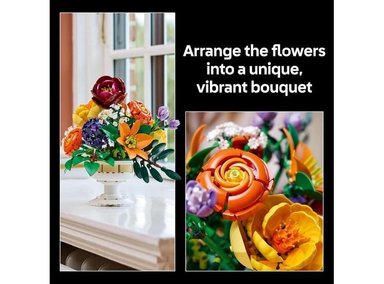 LEGO BOTANICALS JUEGO DE RAMOS FLORAL PARA ADULTOS, KIT DECORACIÓN PARA HOGAR, OFICINA O REGALO - 3