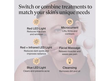 THERABODY THERAFACE PRO - DISPOSITIVO 8 EN 1 PARA CUIDADO FACIAL ANTIARRUGAS Y TERAPIA DE LUZ - 4
