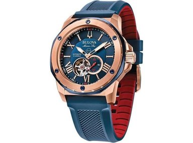 BULOVA RELOJ AUTOMÁTICO ESFERA AZUL MARINE STAR PARA HOMBRE ACABADO ORO ROSA - 3