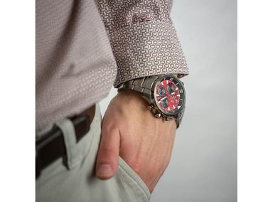 RELOJ CRONÓGRAFO BULOVA MARINE STAR PARA HOMBRE, ELEGANTE Y RESISTENTE, CHAPADO EN ACERO IONIZADO GRIS - 4