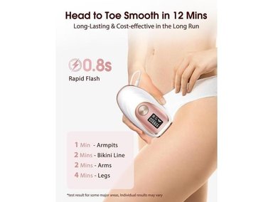 LYSMOSKI DEPILACIÓN IPL CON ENFRIAMIENTO PARA DEPILACIÓN INDOLORA Y DURADERA EN CASA, SEGURO PARA VARIAS ÁREAS DEL CUERPO - 4