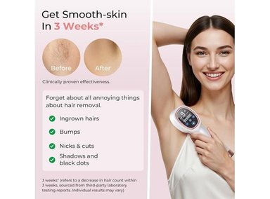 DEPILACIÓN LÁSER IPL PARA MUJERES, DISPOSITIVO CON ENFRIAMIENTO PARA CARA Y CUERPO, RESULTADOS SIN DOLOR A LARGO PLAZO - 2