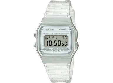RELOJ CASIO F91W, LED, RESISTENTE AL AGUA, CRONÓMETRO 1/100 SEG, ALARMA, BATERÍA 7 AÑOS - 1