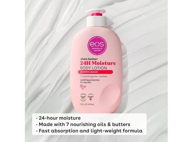 EOS SHEA BETTER LOCIÓN CORPORAL JASMINE PEACH, HIDRATACIÓN 24H, LIGERA, NO GRASA, VEGANA, CON KARITÉ NATURAL - 3