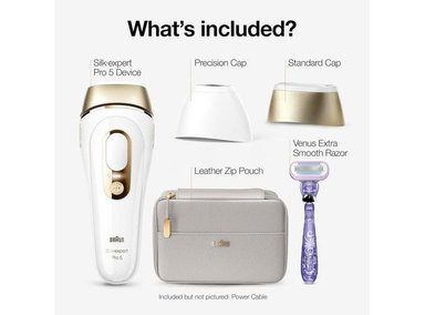 BRAUN IPL SILK EXPERT PRO5, DISPOSITIVO DE DEPILACIÓN PARA MUJER Y HOMBRE, INCLUYE MAQUINILLA VENUS Y LUJOSO ESTUCHE - 9