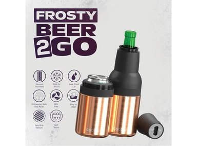 ENFRIADOR DE CERVEZA ASOBU DE ACERO INOXIDABLE CON AISLAMIENTO AL VACÍO, MANTIENE TUS BEBIDAS FRÍAS, INCLUYE DESTAPADOR Y ES LIBR - 3