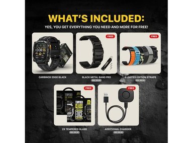 CARBINOX EDGE SMARTWATCH AMOLED NEGRO 1.96 PULGADAS - 4