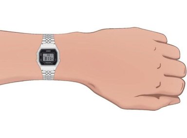 RELOJ DIGITAL RETRO CASIO PARA MUJER PLATEADO MODELO LA-680WA-1DF, ELEGANCIA Y FUNCIONALIDAD - 3