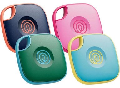 TILE MATE RASTREADOR BLUETOOTH PARA LLAVES Y BOLSAS, COMPATIBLE CON IOS Y ANDROID, PAQUETE DE 4 - 1