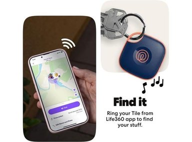 TILE MATE RASTREADOR BLUETOOTH PARA LLAVES Y BOLSAS, COMPATIBLE CON IOS Y ANDROID, PAQUETE DE 4 - 3