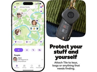 TILE MATE LIFE360, RASTREADOR BLUETOOTH Y BUSCADOR DE TELÉFONOS, COMPATIBLE CON IOS Y ANDROID, PAQUETE DE 4 - 2