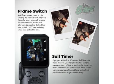 FUJIFILM INSTAX MINI EVO, CÁMARA HÍBRIDA CON IMPRESIÓN INSTANTÁNEA Y EFECTOS DE DÉCADAS - 5
