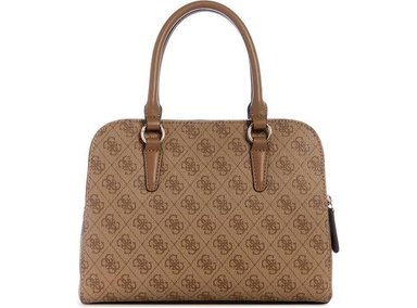 BOLSO GUESS SARAI LOGO STATUS SATCHEL EN ECO 4G PU, CON CORREA CRUZADA DESMONTABLE Y HERRAJES DORADOS - 3