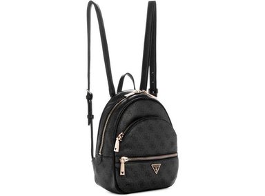 MOCHILA GUESS MANHATTAN II CON DISEÑO LOGO, CORREAS AJUSTABLES Y HERRAJES DORADOS, COAL LOGO - 3