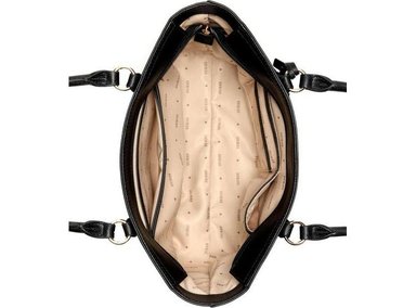 BOLSO SARAI CON CREMALLERA SUPERIOR DE GUESS, DISEÑO LISO, HERRAJES DORADOS BRILLANTES Y BOLSILLO EXTERIOR - 2
