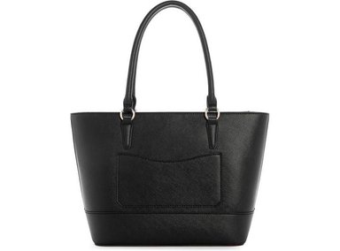 BOLSO SARAI CON CREMALLERA SUPERIOR DE GUESS, DISEÑO LISO, HERRAJES DORADOS BRILLANTES Y BOLSILLO EXTERIOR - 3