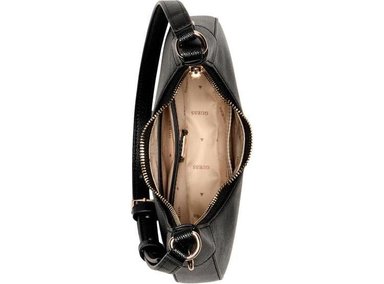 ELEGANTE BOLSO DE HOMBRO GUESS DAVINA EN ECO CUERO PU CON DISEÑO LISO Y HERRAJES DORADOS BRILLANTES - 4
