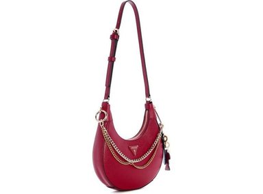 BOLSO DE HOMBRO DAVINA DE GUESS, DISEÑO LISO EN POLIURETANO ECOLÓGICO CON HERRAJES DORADOS - 2