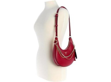 BOLSO DE HOMBRO DAVINA DE GUESS, DISEÑO LISO EN POLIURETANO ECOLÓGICO CON HERRAJES DORADOS - 4