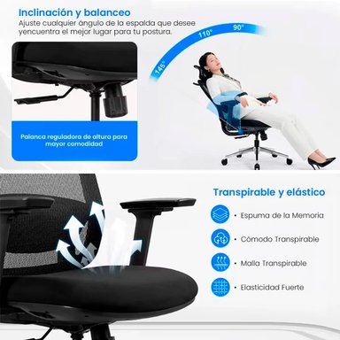 SILLA DE OFICINA EJECUTIVA HAVEN LUX ERGONOMICA - 6