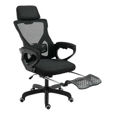 SILLA DE OFICINA ERGONOMICA GAMER HAVEN E02 MESH NEGRO CON REPOSAPIES - 2